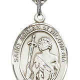 St. Adrian of Nicomedia Medal, Sterling Silver, Large