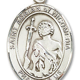 St. Adrian of Nicomedia Medal, Sterling Silver, Large - No Chain