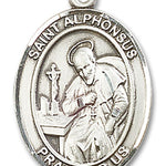 St. Alphonsus Medal, Sterling Silver, Large - No Chain