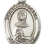 St. Anastasia Medal, Sterling Silver, Large - No Chain