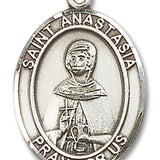 St. Anastasia Medal, Sterling Silver, Large - No Chain