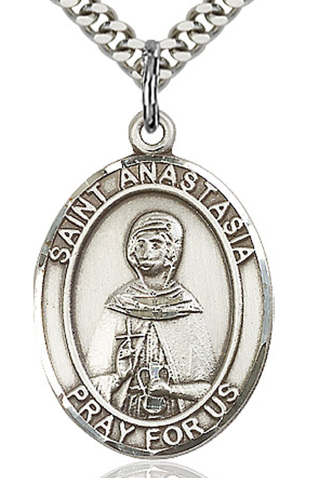 St. Anastasia Medal, Sterling Silver, Large