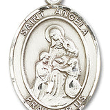 St. Angela Merici Medal, Sterling Silver, Large - No Chain