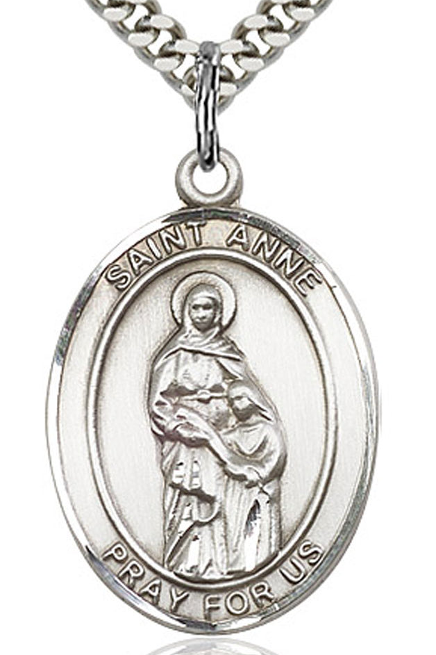 St. Anne Medal, Sterling Silver, Large