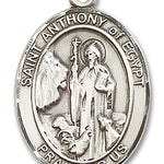 St. Anthony of Egypt Medal, Sterling Silver, Large - No Chain