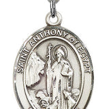 St. Anthony of Egypt Medal, Sterling Silver, Large