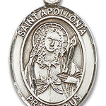 St. Apollonia Medal, Sterling Silver, Large - No Chain