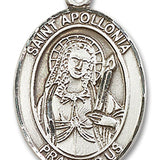 St. Apollonia Medal, Sterling Silver, Large - No Chain