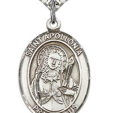 St. Apollonia Medal, Sterling Silver, Large