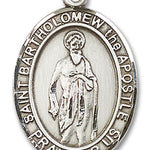 St. Bartholomew the Apostle Medal, Sterling Silver, Large - No Chain