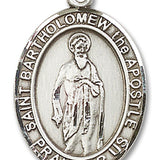 St. Bartholomew the Apostle Medal, Sterling Silver, Large - No Chain