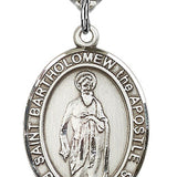 St. Bartholomew the Apostle Medal, Sterling Silver, Large
