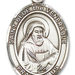 St. Bede the Venerable Medal, Sterling Silver, Large - No Chain