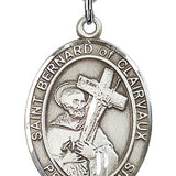 St. Bernard of Clairvaux Medal, Sterling Silver, Large