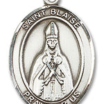 St. Blaise Medal, Sterling Silver, Large - No Chain