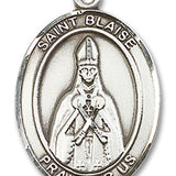 St. Blaise Medal, Sterling Silver, Large - No Chain