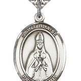 St. Blaise Medal, Sterling Silver, Large