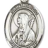 St. Brigid of Ireland Medal, Sterling Silver, Large - No Chain