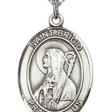 St. Brigid of Ireland Medal, Sterling Silver, Large