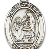St. Catherine of Siena Medal, Sterling Silver, Large - No Chain