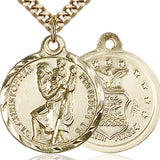 St. Christopher Air Force Medal, Gold Filled