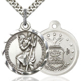 St. Christopher Air Force Medal, Sterling Silver