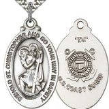 St. Christopher Coast Guard Medal, Sterling Silver