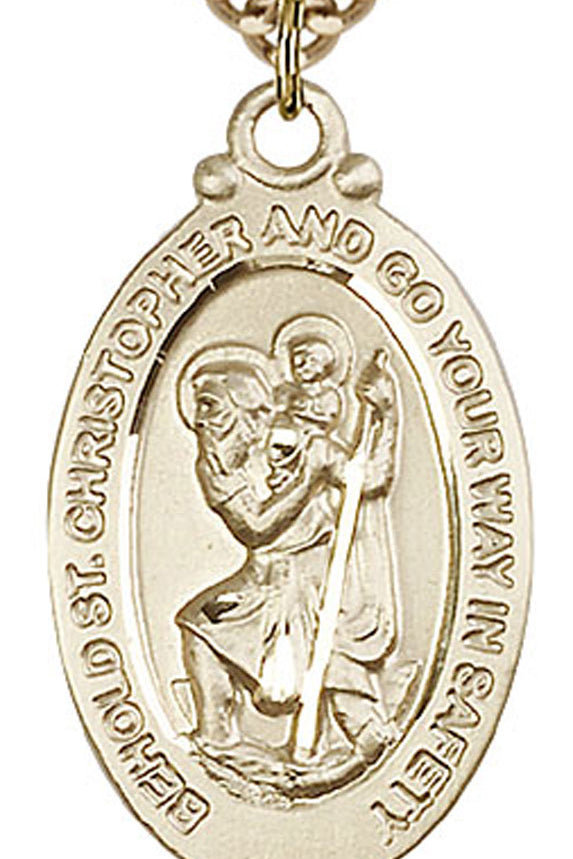 St. Christopher Medal, Gold Filled