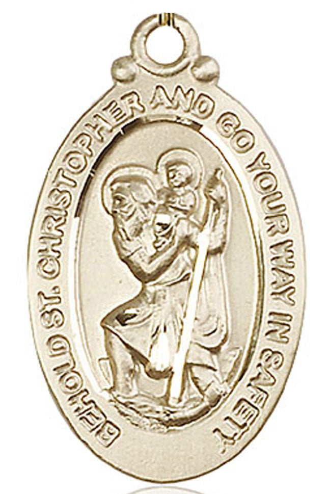 St. Christopher Medal, Gold Filled - No Chain