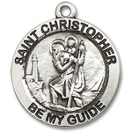 St. Christopher Medal, Sterling Silver - No Chain