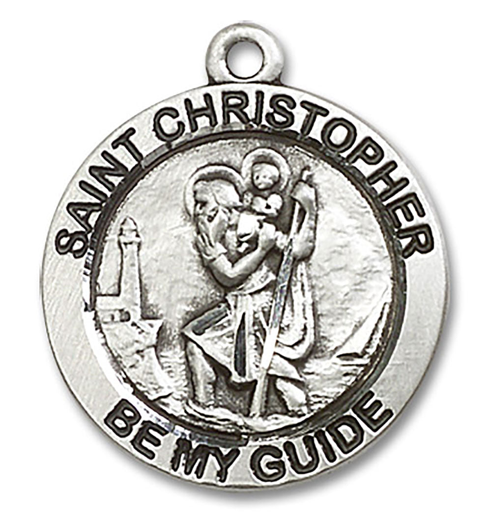 St. Christopher Medal, Sterling Silver - No Chain
