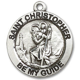 St. Christopher Medal, Sterling Silver - No Chain