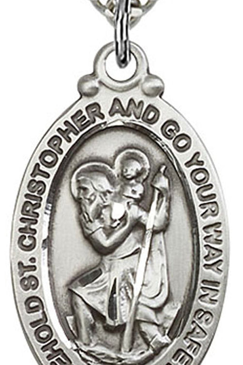 St. Christopher Medal, Sterling Silver