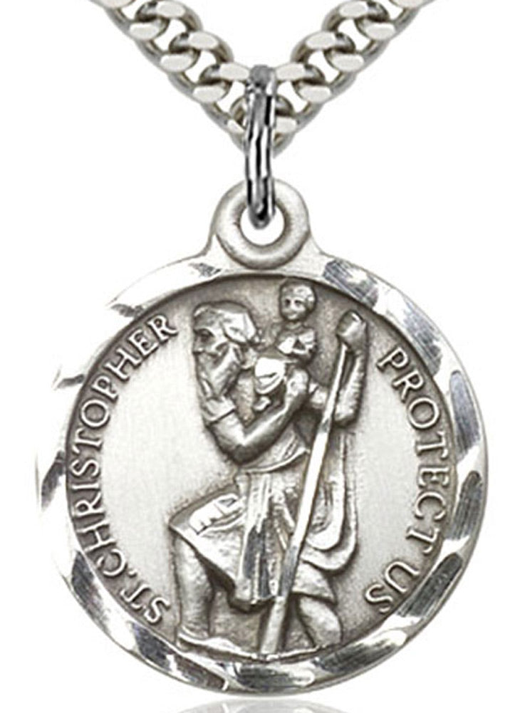 St. Christopher Medal, Sterling Silver