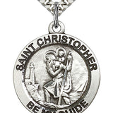 St. Christopher Medal, Sterling Silver