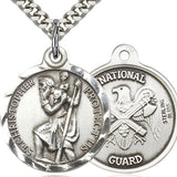 St. Christopher National Guard Medal, Sterling Silver