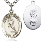 St. Christopher Rugby Medal, Sterling Silver, Large
