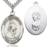 St. Christopher Wrestling Medal, Sterling Silver, Large