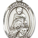 St. Daniel Medal, Sterling Silver, Large - No Chain