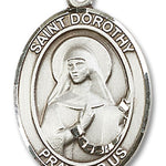 St. Dorothy Medal, Sterling Silver, Large - No Chain