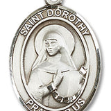 St. Dorothy Medal, Sterling Silver, Large - No Chain