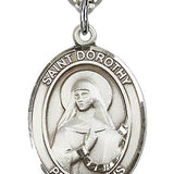 St. Dorothy Medal, Sterling Silver, Large