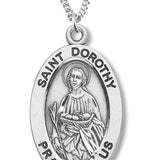 Women's St. Dorothy Necklace Oval Sterling Silver with Chain Options