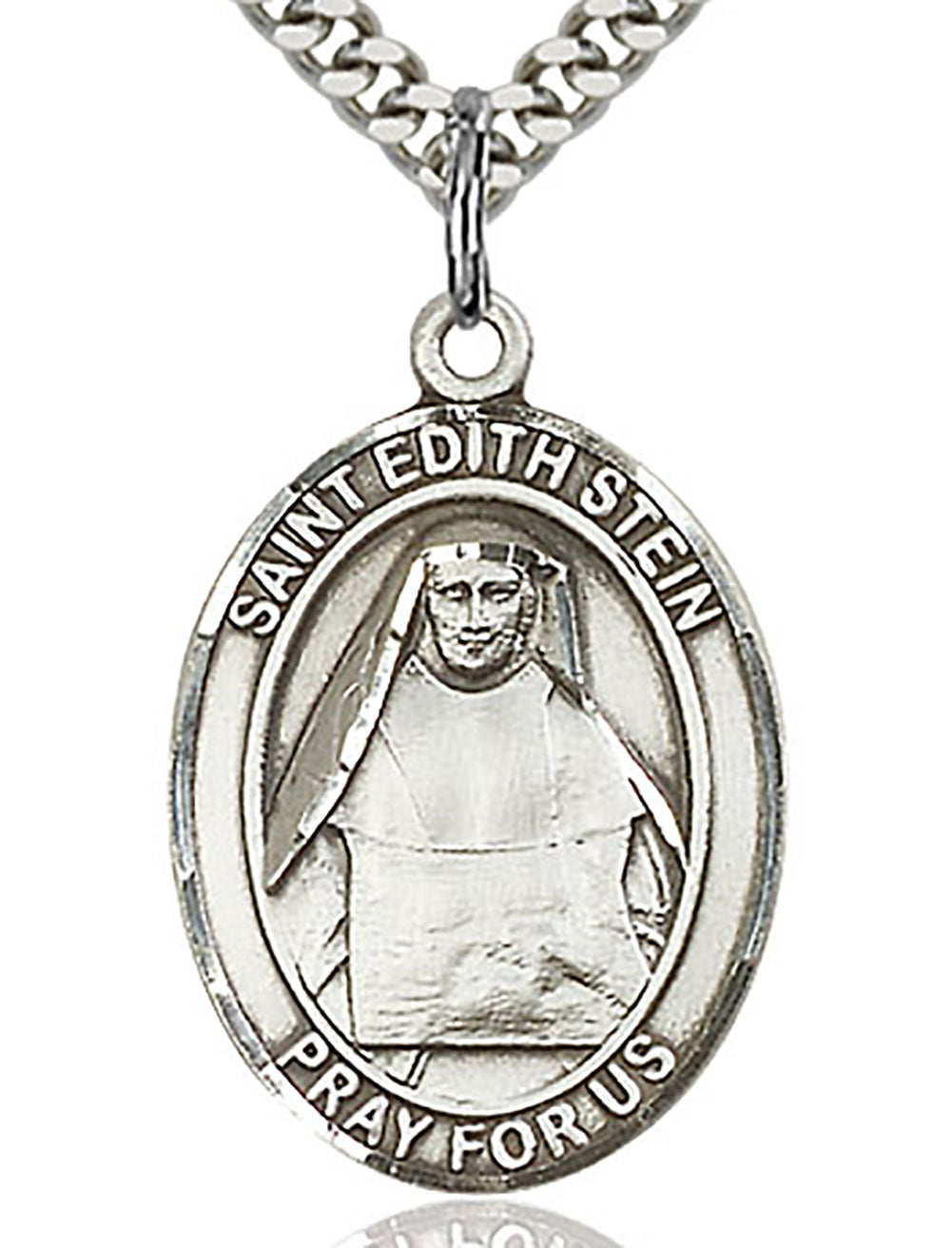 St. Edith Stein Medal, Sterling Silver, Large