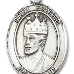 St. Edward the Confessor Medal, Sterling Silver, Large - No Chain