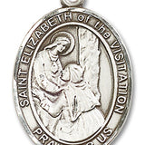 St. Elizabeth of the Visitation Medal, Sterling Silver, Large - No Chain