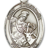 St. Eustachius Medal, Sterling Silver, Large - No Chain