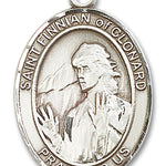 St. Finnian of Clonard Medal, Sterling Silver, Large - No Chain