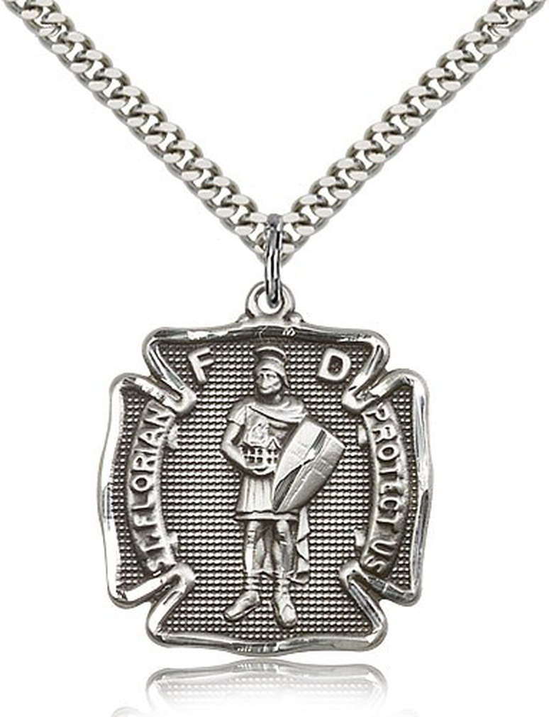 St. Florian Medal, Sterling Silver