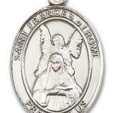 St. Frances of Rome Medal, Sterling Silver, Large - No Chain